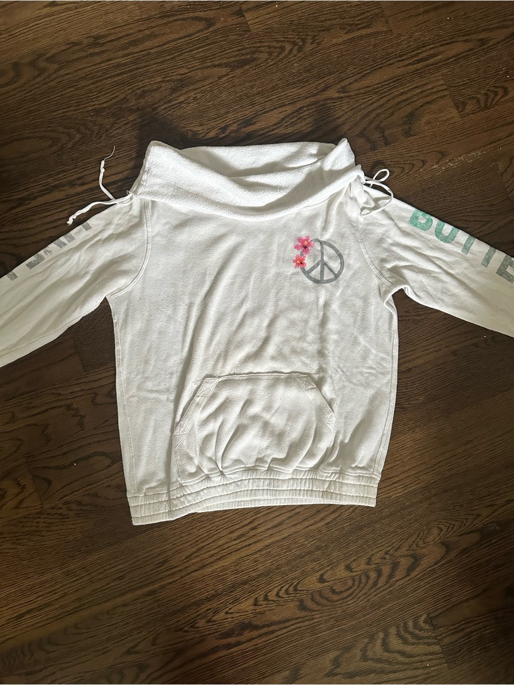 Butter- White Off the shoulder sweatshirt- SZ M